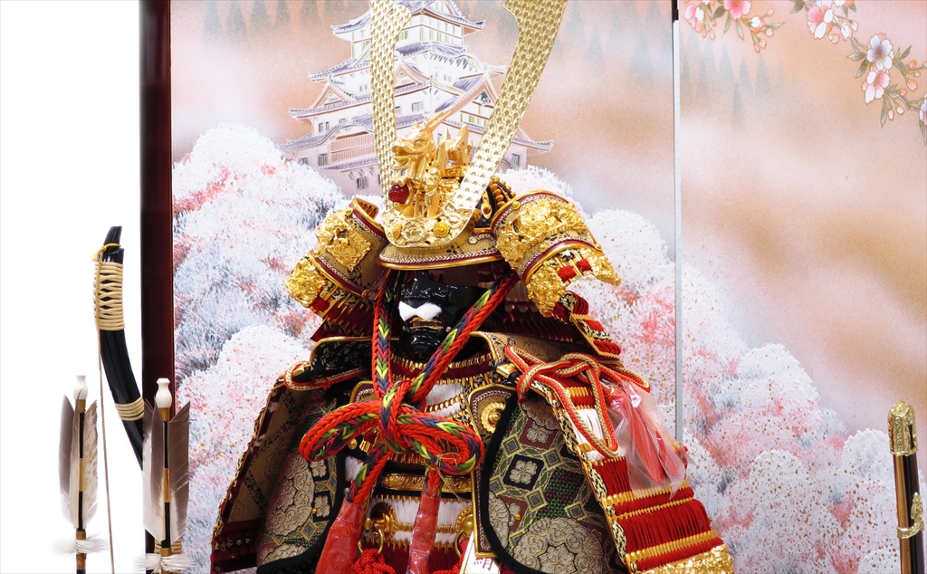 平安道翠 鎧飾り 京鎧 「山桜に白鷺城の官邸鎧」