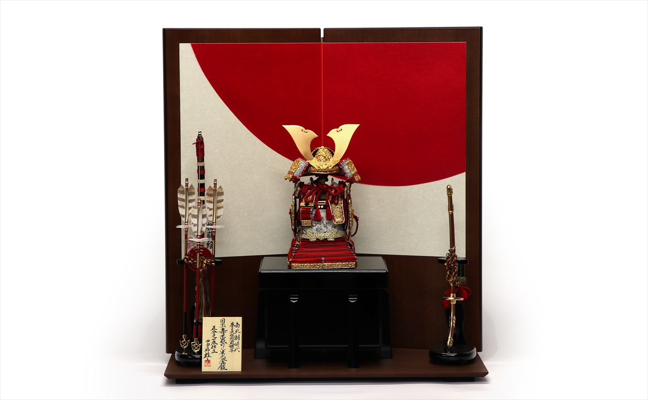 鎧飾り 五分之一 国宝模写 竹虎雀飾り 赤糸威大鎧「日に赤の鎧」
