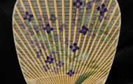 水うちわ　小判型　紫陽花